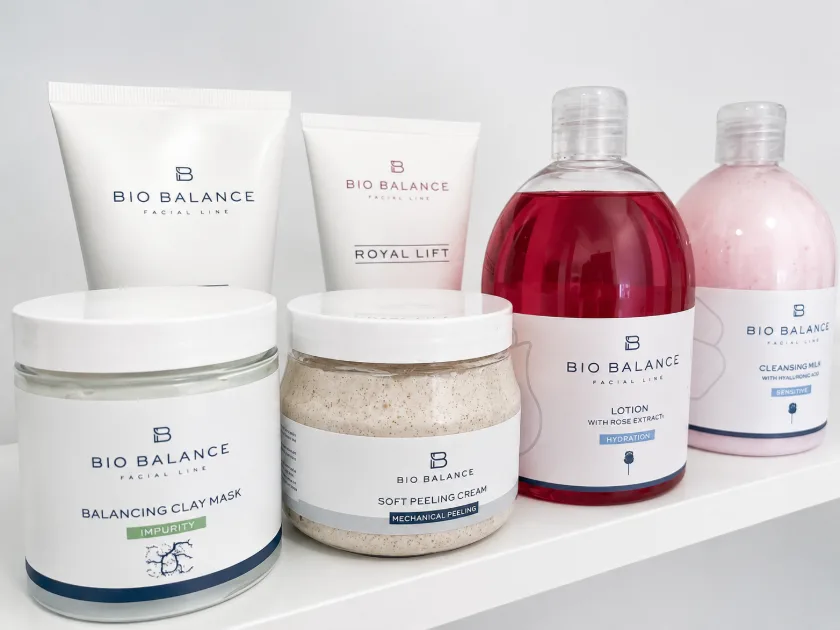 Bio Balance products that Bienahana uses during facials